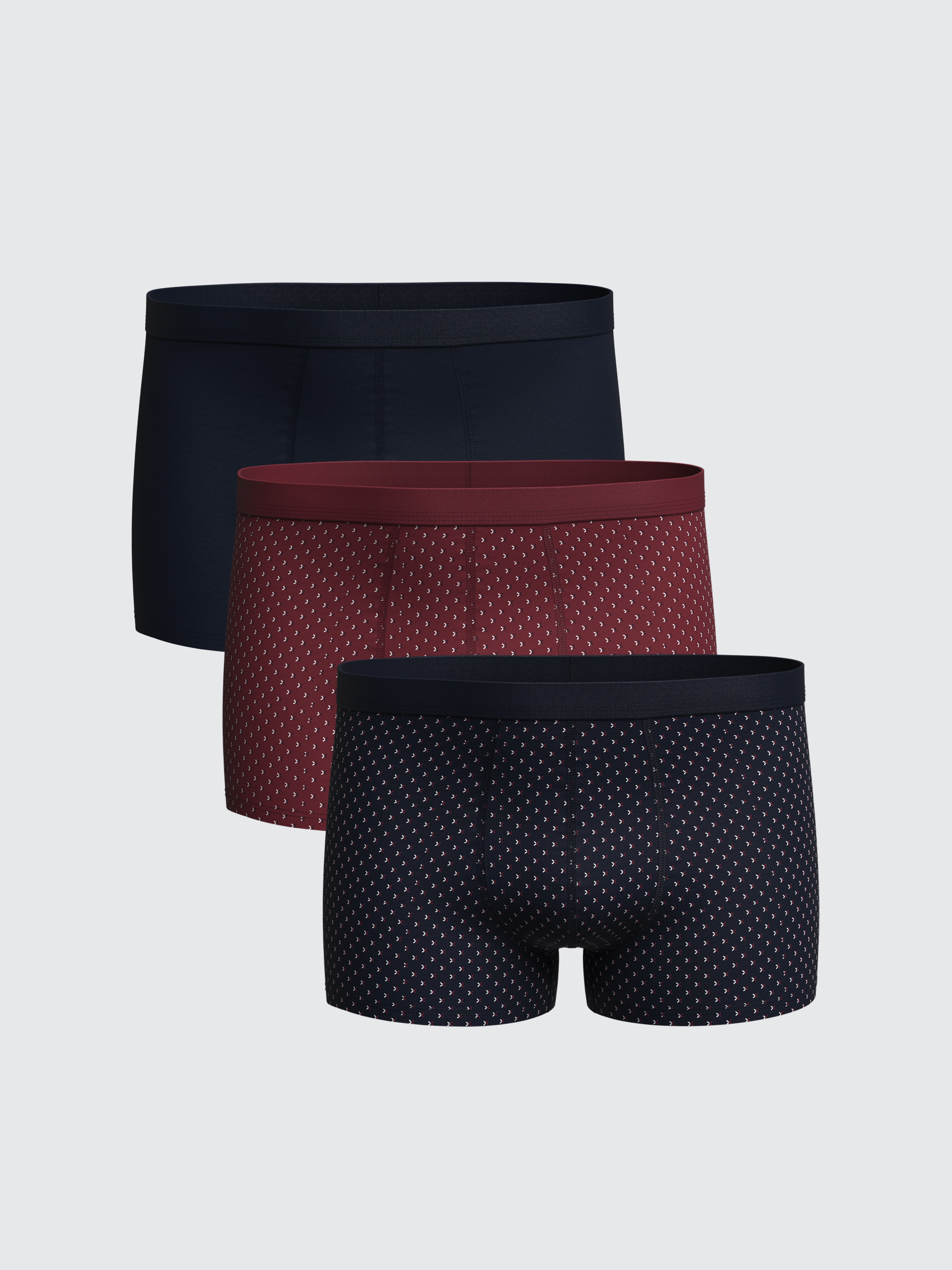 Boxer — tünd göy printli