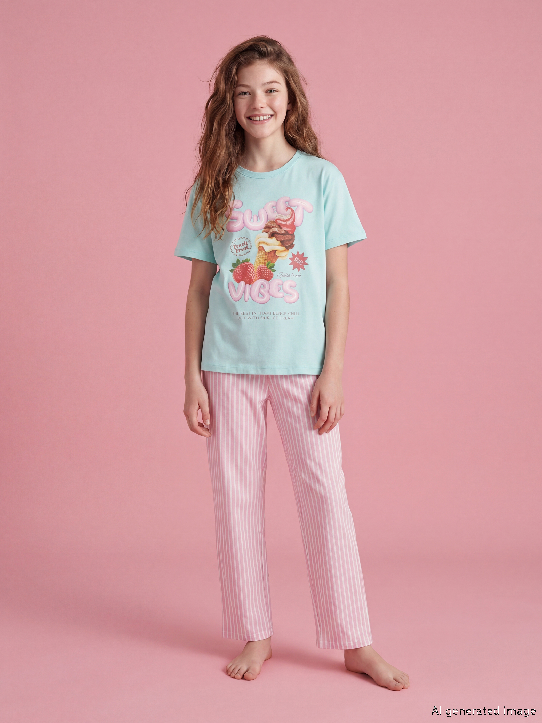 Trikotaj pijama qısaqol — yaşıl